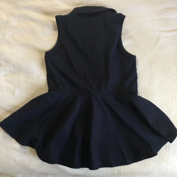 Navy top with white tie - Picture 3 of 7
